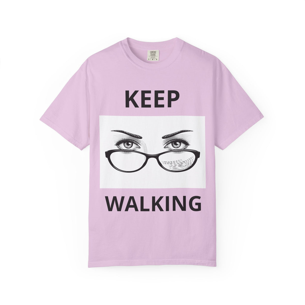 Keep Walking T-Shirt — Bold Eye & Glasses Graphic Tee