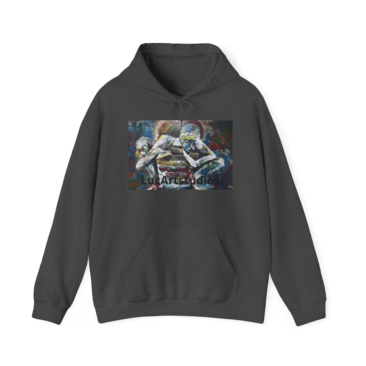 Artistic Embrace Hoodie — Abstract Couple Painting Sweatshirt