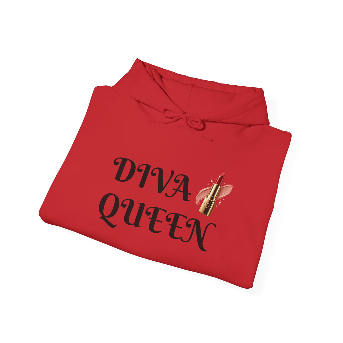 Diva Queen Hoodie – Feminine Lipstick Graphic Hooded Sweatshirt