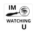 Kiss-Cut Sticker — “I'M WATCHING U” Magnifying Glass Eye Design