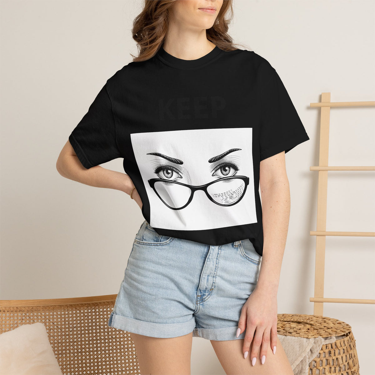 Keep Walking T-Shirt — Bold Eye & Glasses Graphic Tee