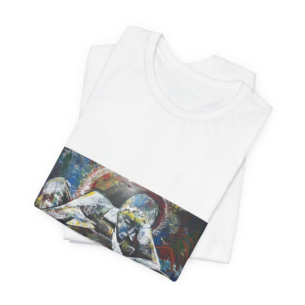 Abstract Figurative Art Tee — LucArtstudios Printed Short Sleeve T‑Shirt