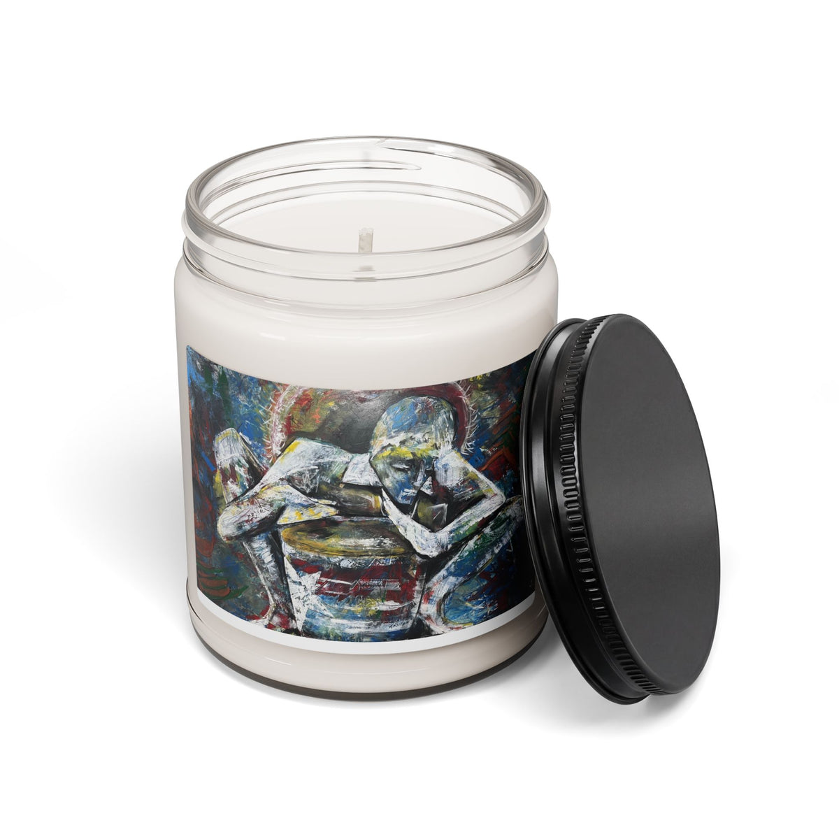 Soy Candle — Abstract Embrace Art Jar (9 oz)