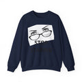 Crewneck Sweatshirt — ‘Stop Staring’ Eyeglasses Graphic