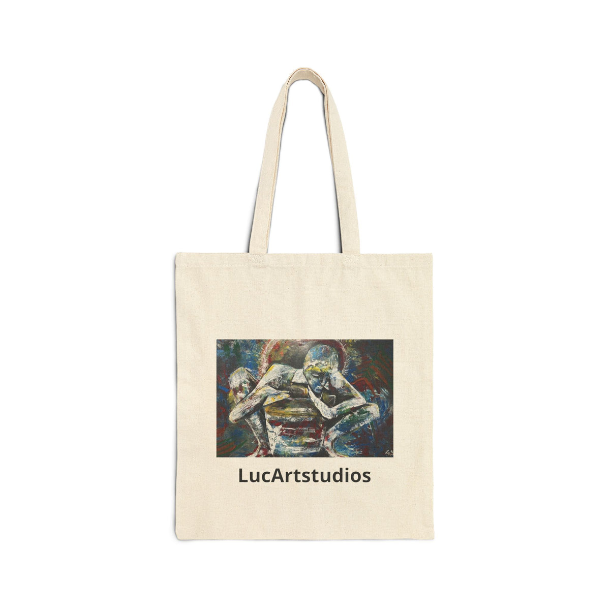 Artistic Figures Canvas Tote — 'LucArtstudios' Printed Cotton Bag