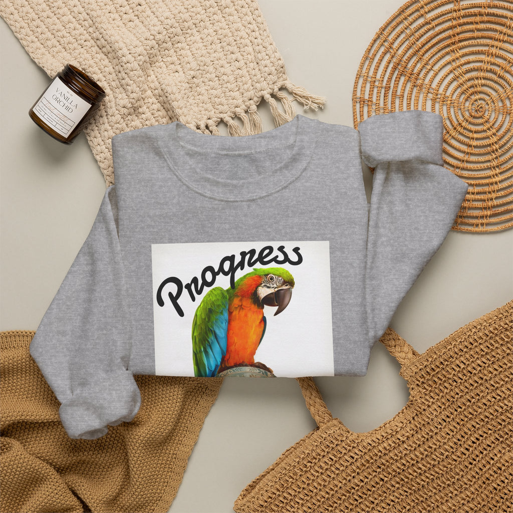 Progress Over Perfection Parrot Crewneck Sweatshirt