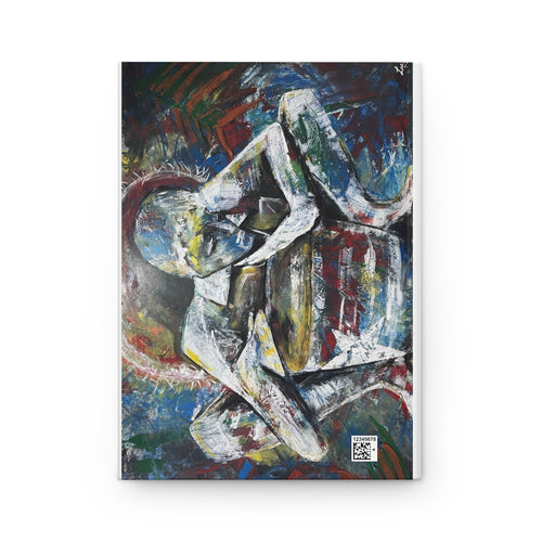 Abstract Contemplation Hardcover Journal — Lined Artistic Notebook