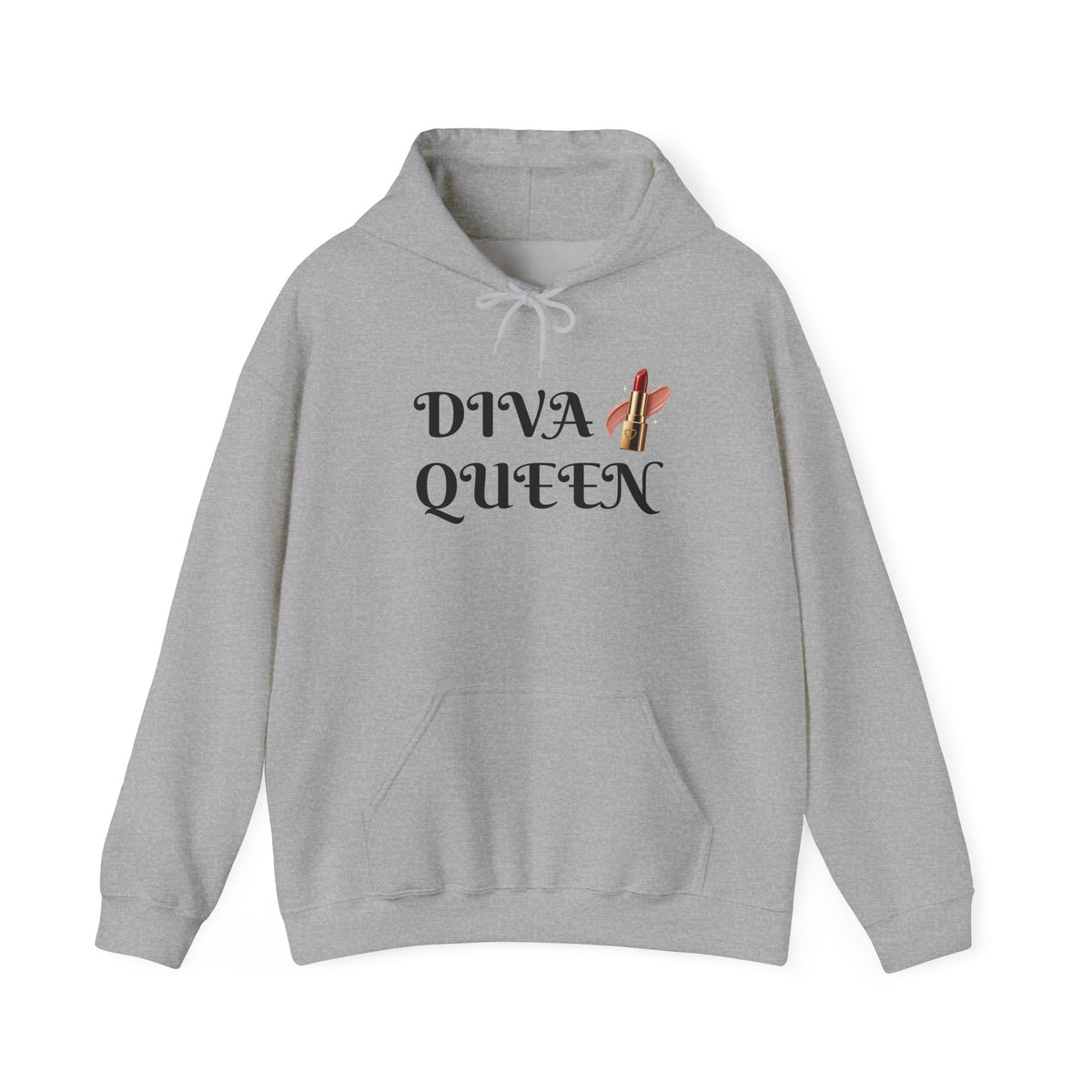Diva Queen Hoodie — Feminine Lipstick Graphic Pullover