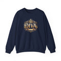 Diva Crown Sweatshirt — Gold Foil ‘DIVA’ Graphic Crewneck