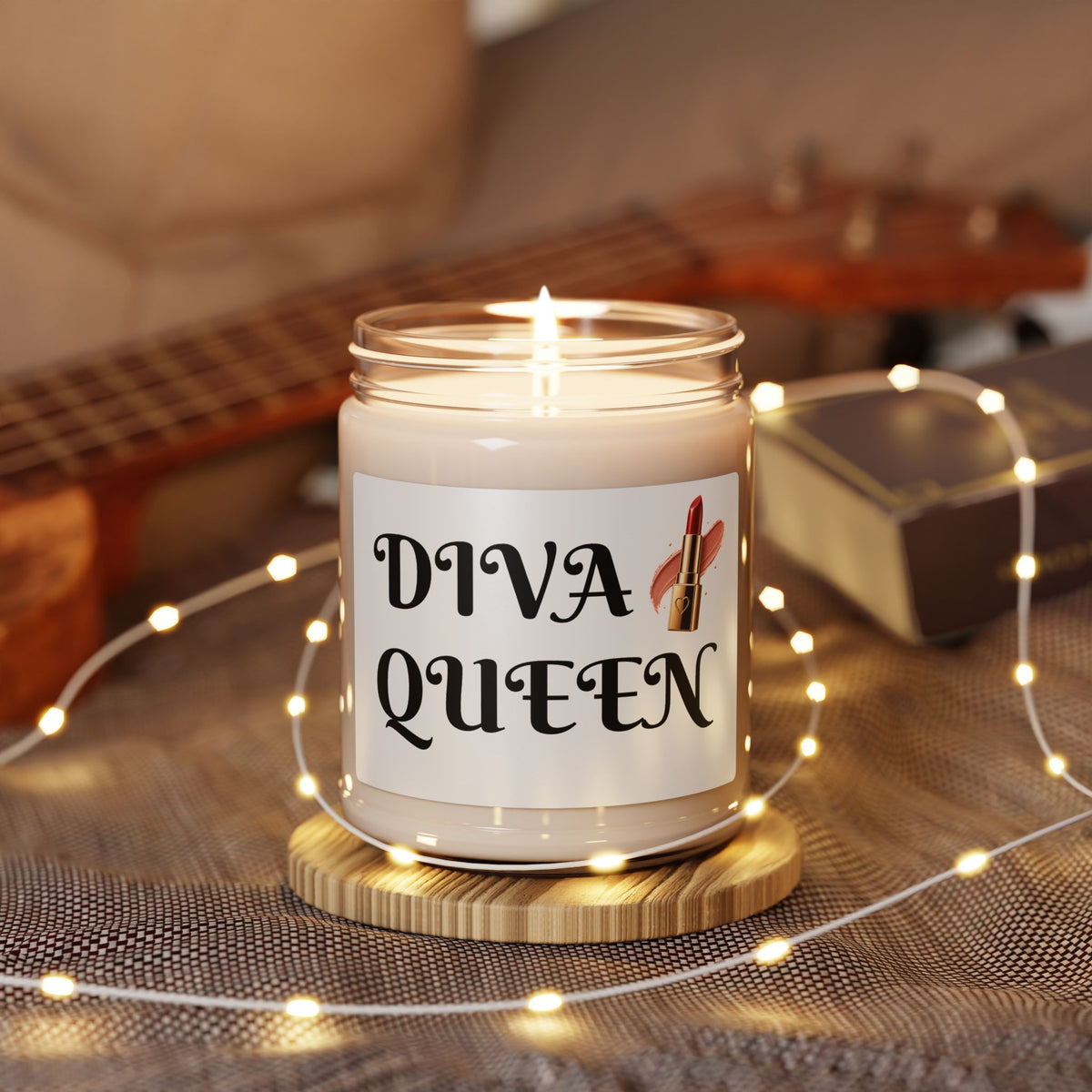 Diva Queen Scented Soy Candle — 9oz Lipstick Luxe Fragrance