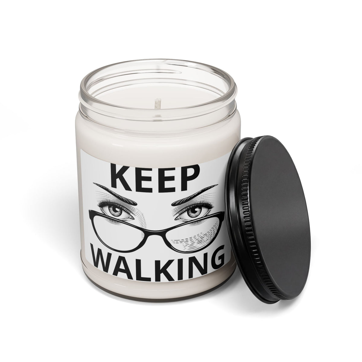 Keep Walking Scented Soy Candle — 9oz Motivational Glass Jar Candle