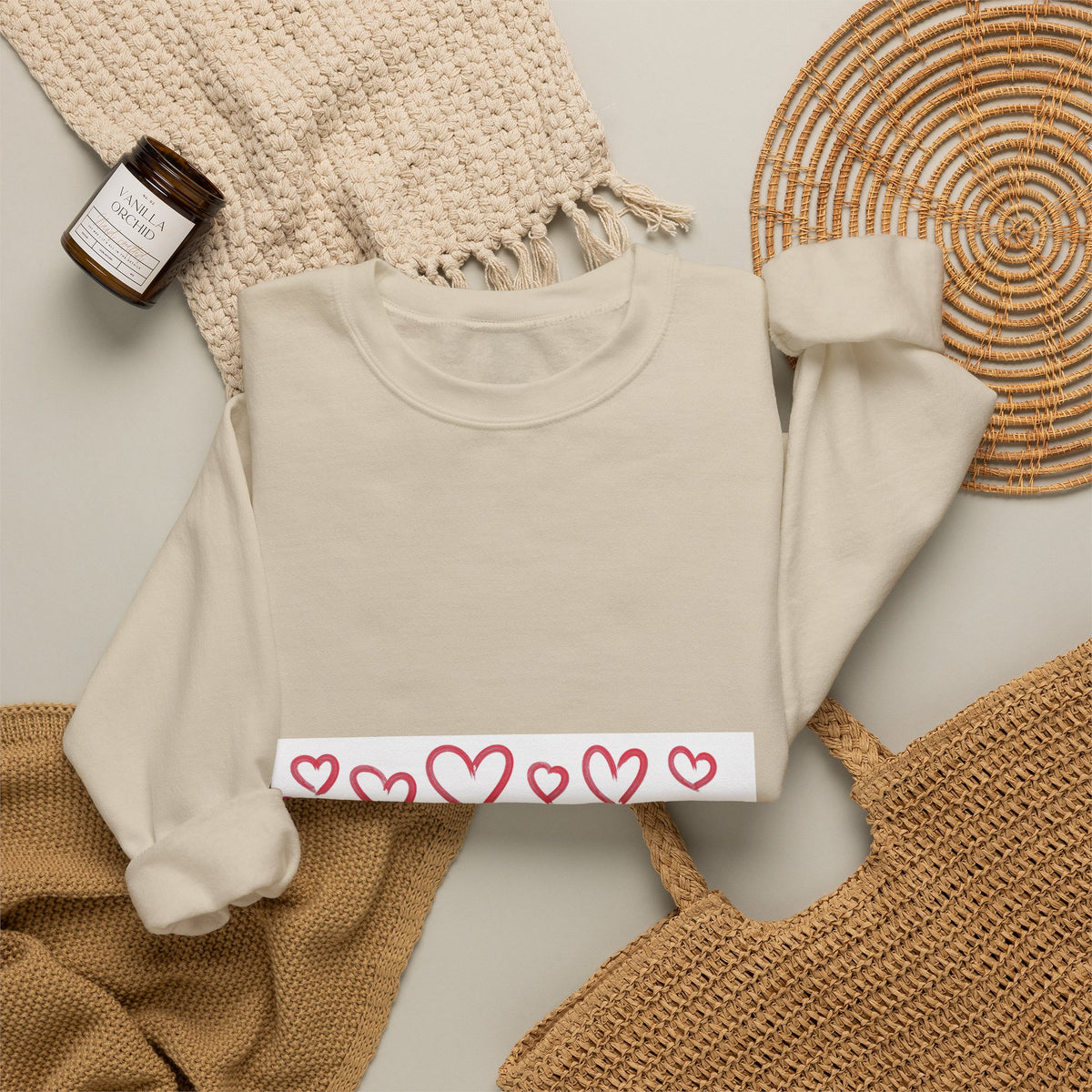Pink Heart Love Sweatshirt