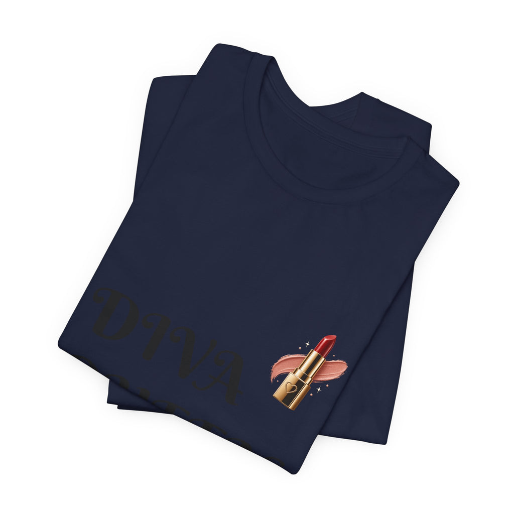 Diva Queen T-Shirt — Lipstick Graphic Tee for Glam Lovers