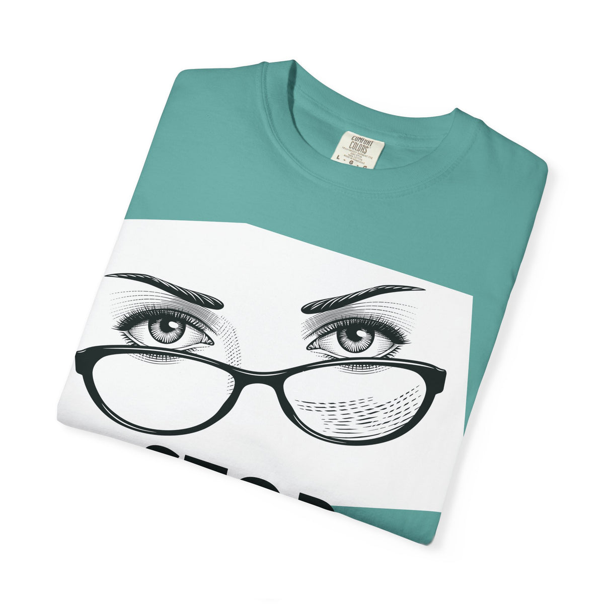 Stop Staring T-Shirt — Graphic Eye & Glasses Tee