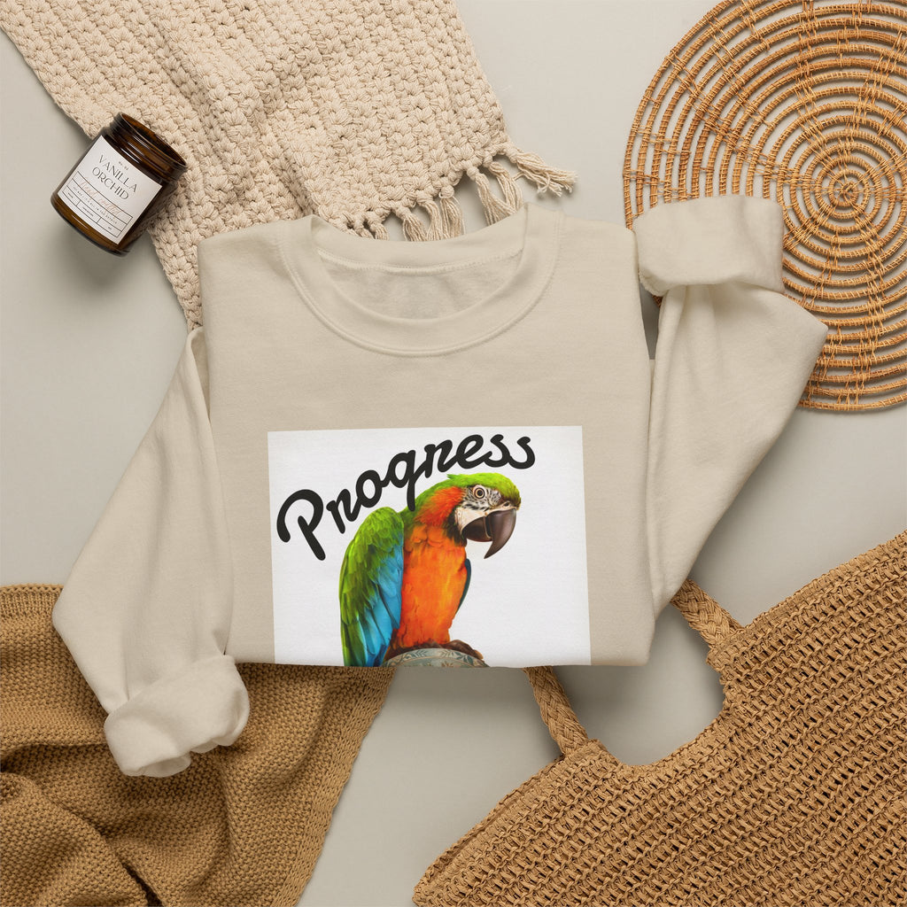 Progress Over Perfection Parrot Crewneck Sweatshirt