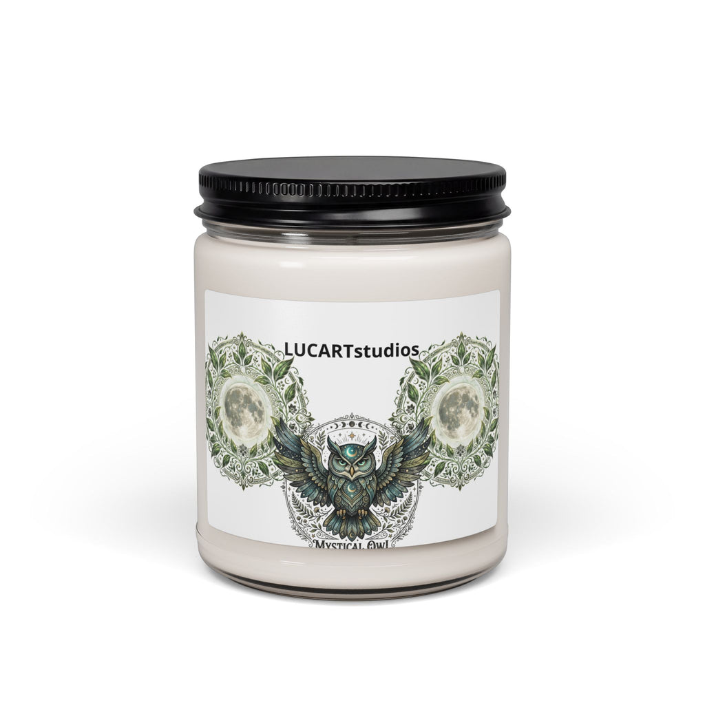 Mystical Owl Soy Candle — 9oz Scented Jar (LUCARTstudios)