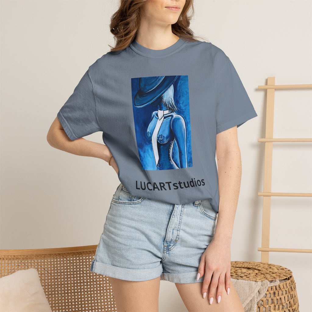Artistic Blue Muse T-Shirt — LUCARTstudios Graphic Tee