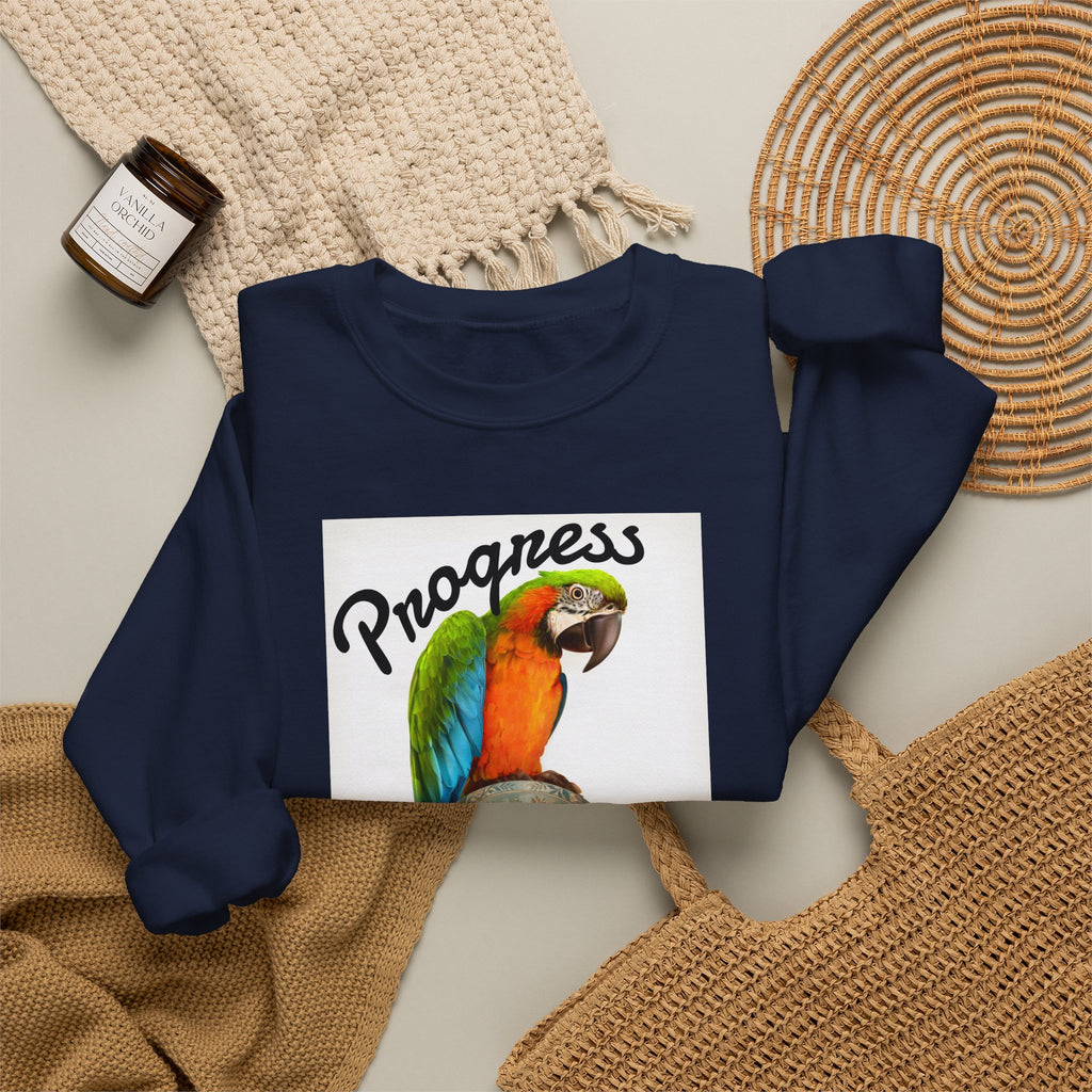 Progress Over Perfection Parrot Crewneck Sweatshirt
