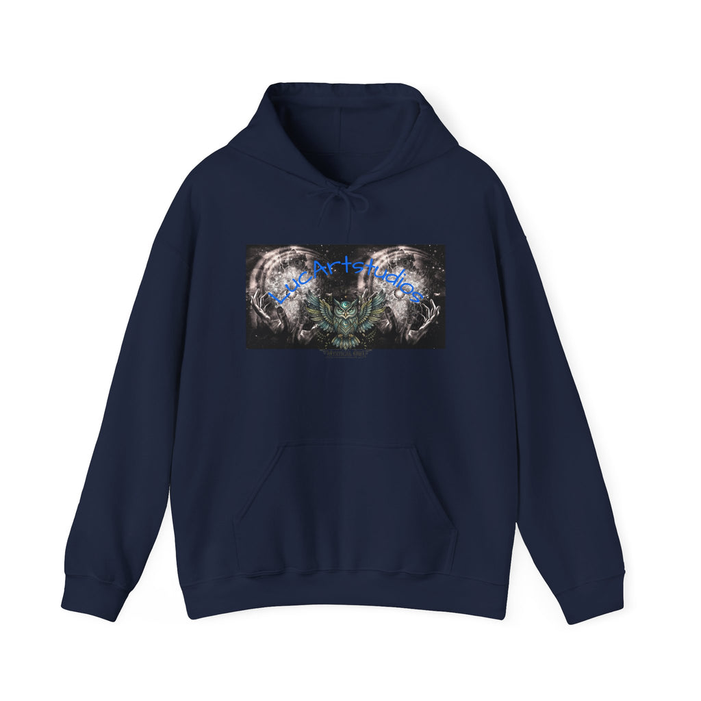 Demon Grunge Hoodie — Neon Script Chest Artwork