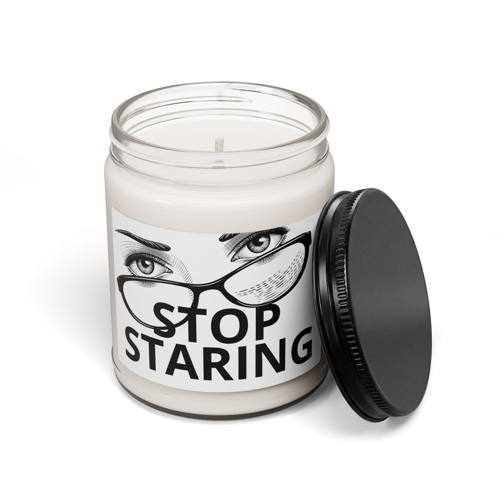 Stop Staring Soy Candle — 9oz Scented Jar Candle with Bold Eye Graphic