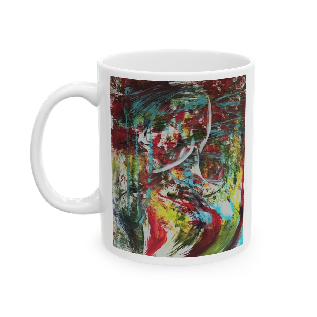 Abstract Color Splash Ceramic Mug (11oz, 15oz)