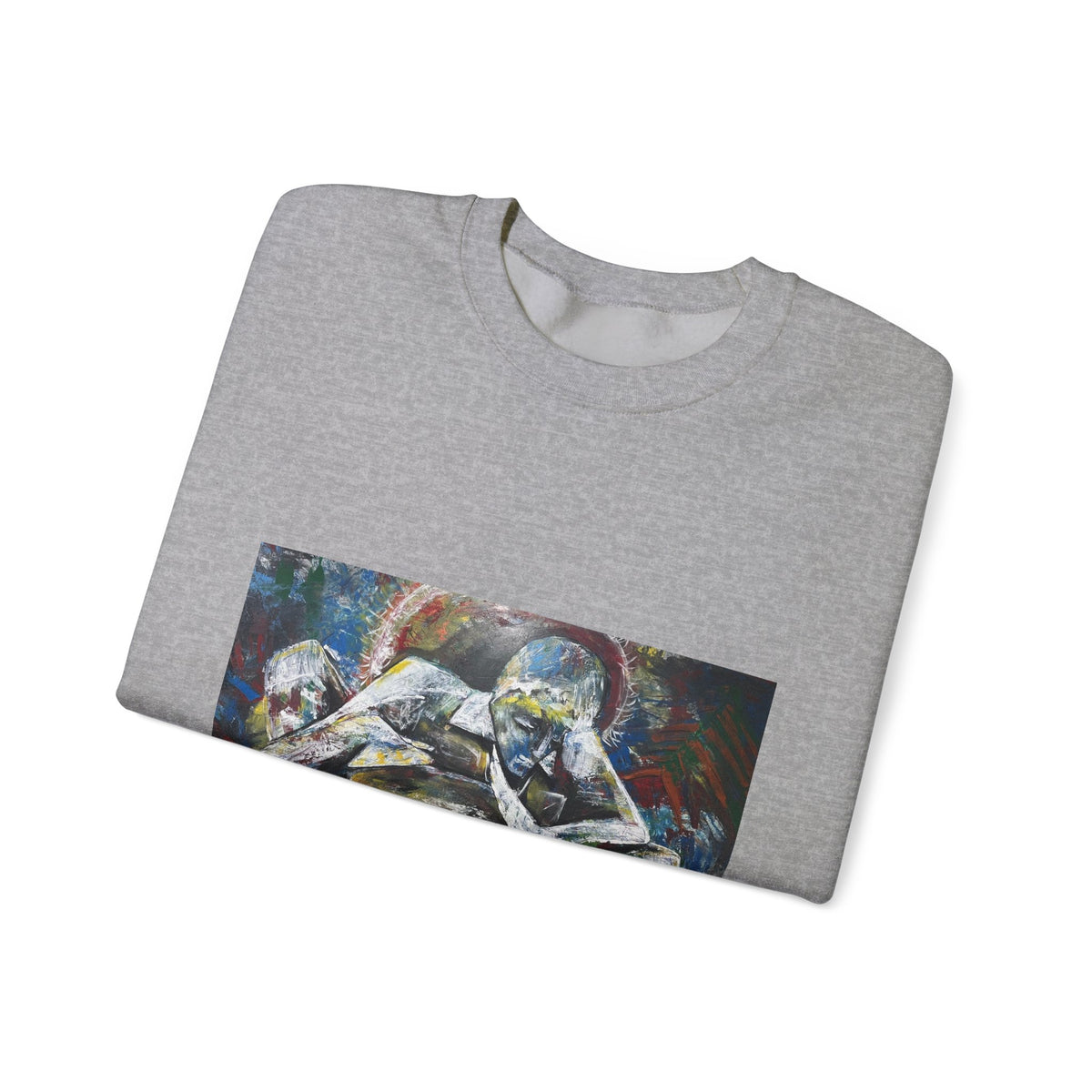 Artistic Figurative Crewneck Sweatshirt — "LucArtstudios" Graphic