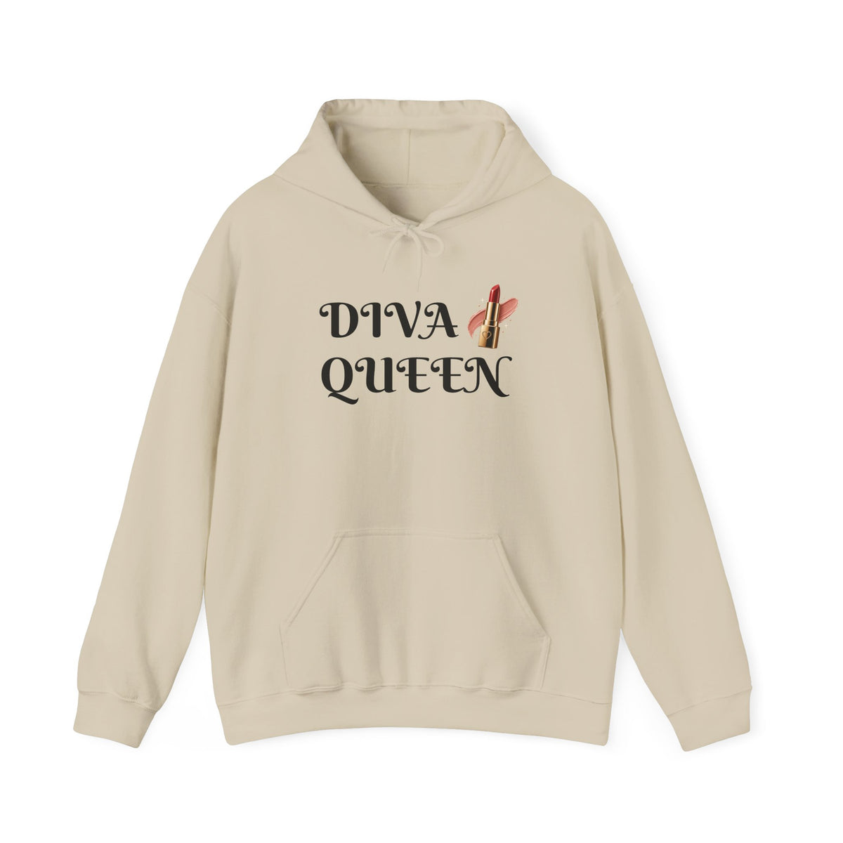 Diva Queen Hoodie — Feminine Lipstick Graphic Pullover
