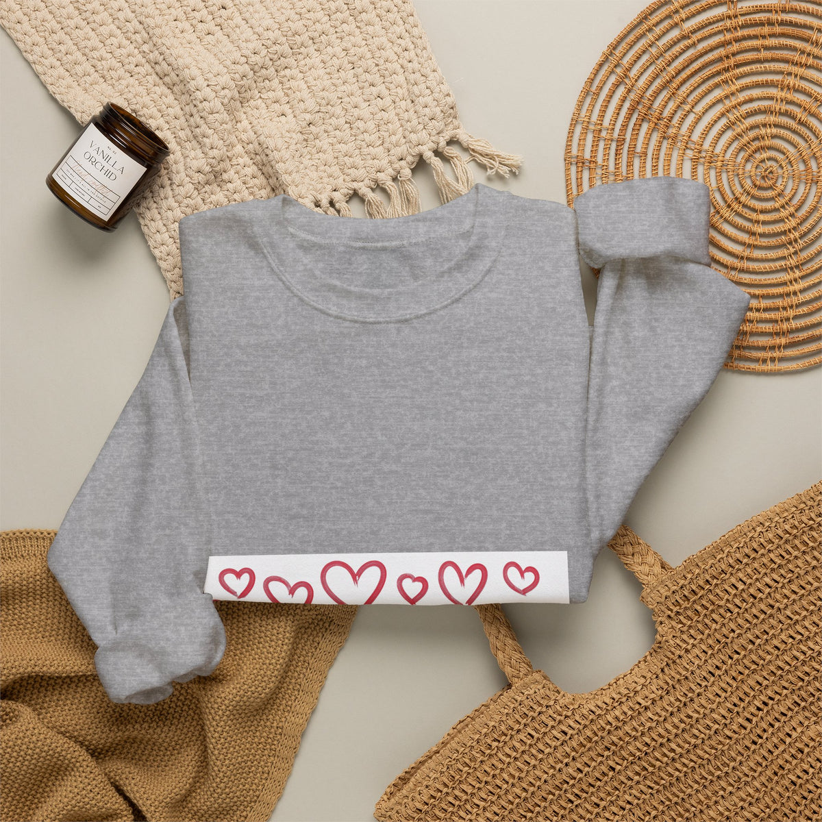 Pink Heart Love Sweatshirt