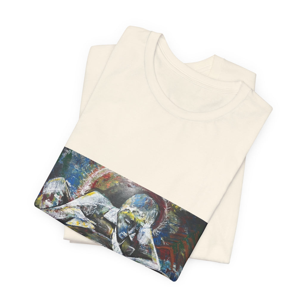 Abstract Figurative Art Tee — LucArtstudios Printed Short Sleeve T‑Shirt