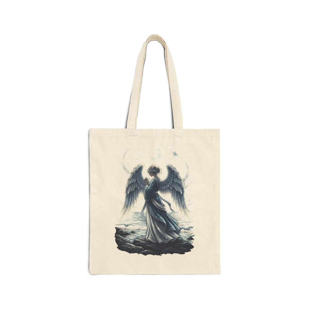 Angel Wings Tote Bag — Gothic Guardian Canvas Tote