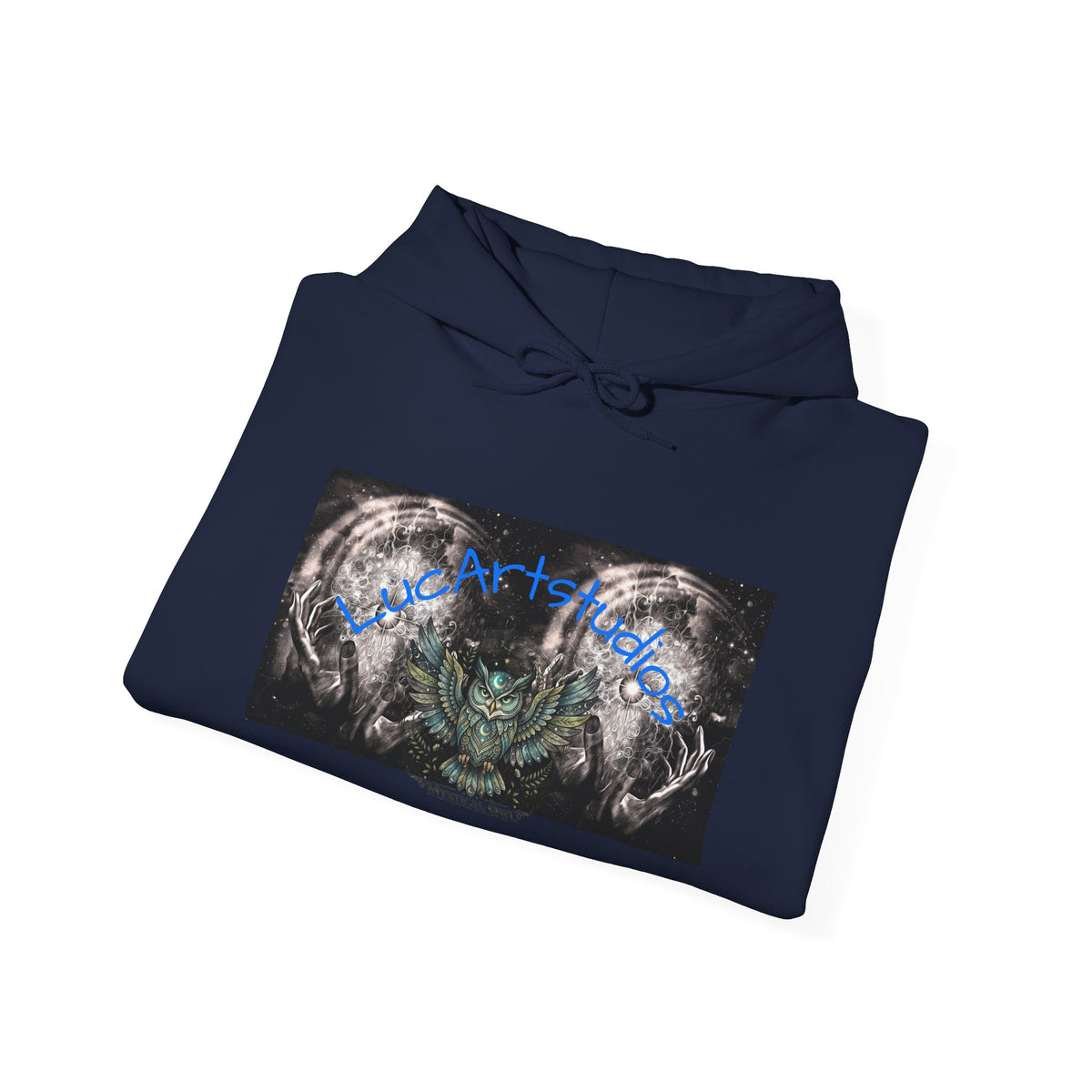 Demon Grunge Hoodie — Neon Script Chest Artwork