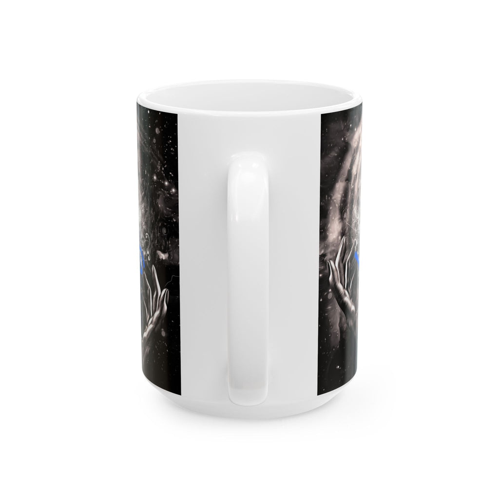 Mystical Owl Ceramic Mug — Spiritual Night Sky Coffee Cup (11oz & 15oz)