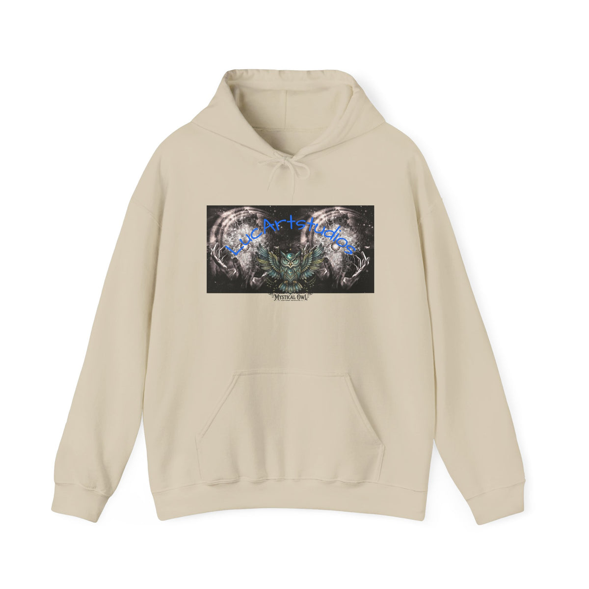 Demon Grunge Hoodie — Neon Script Chest Artwork