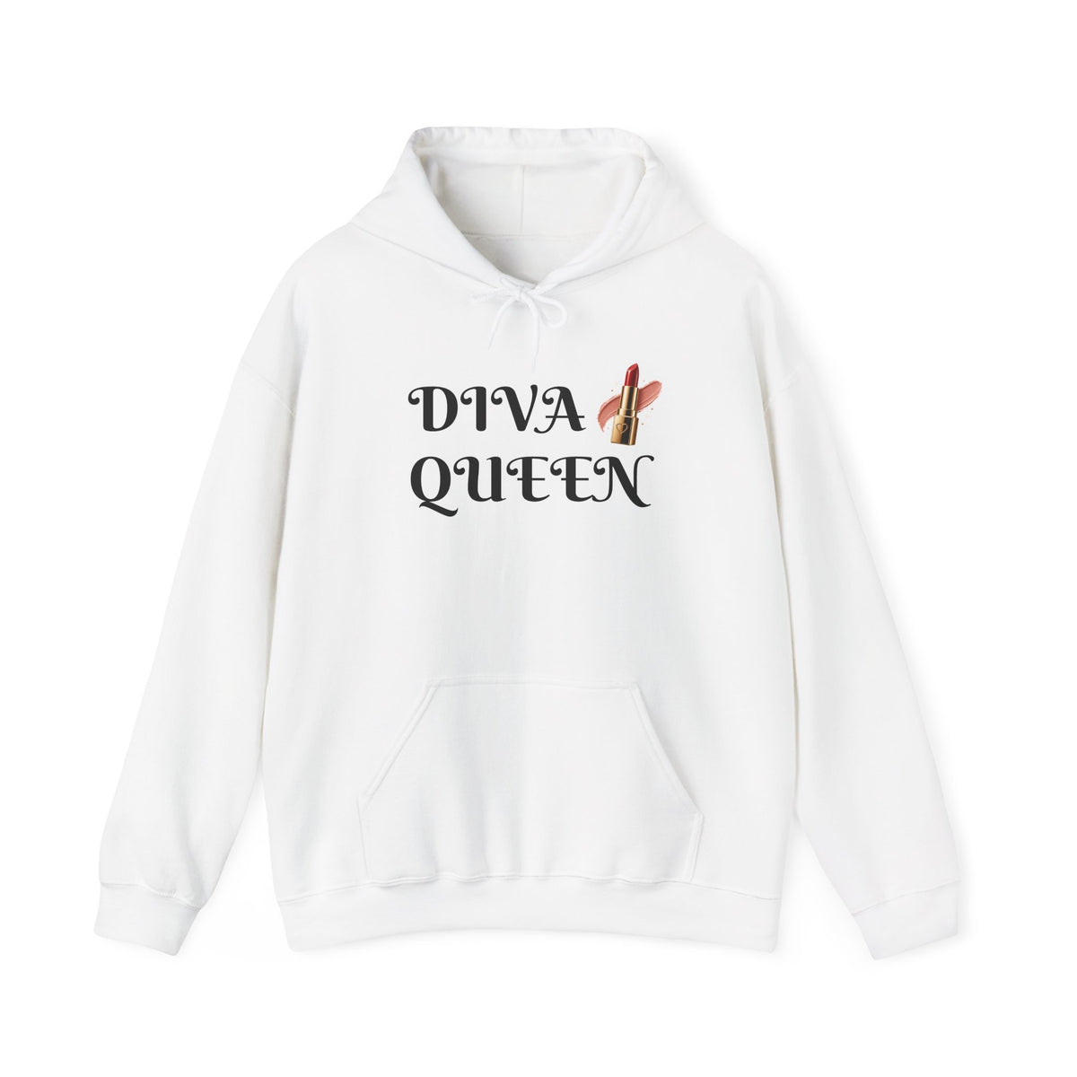 Diva Queen Hoodie — Feminine Lipstick Graphic Pullover