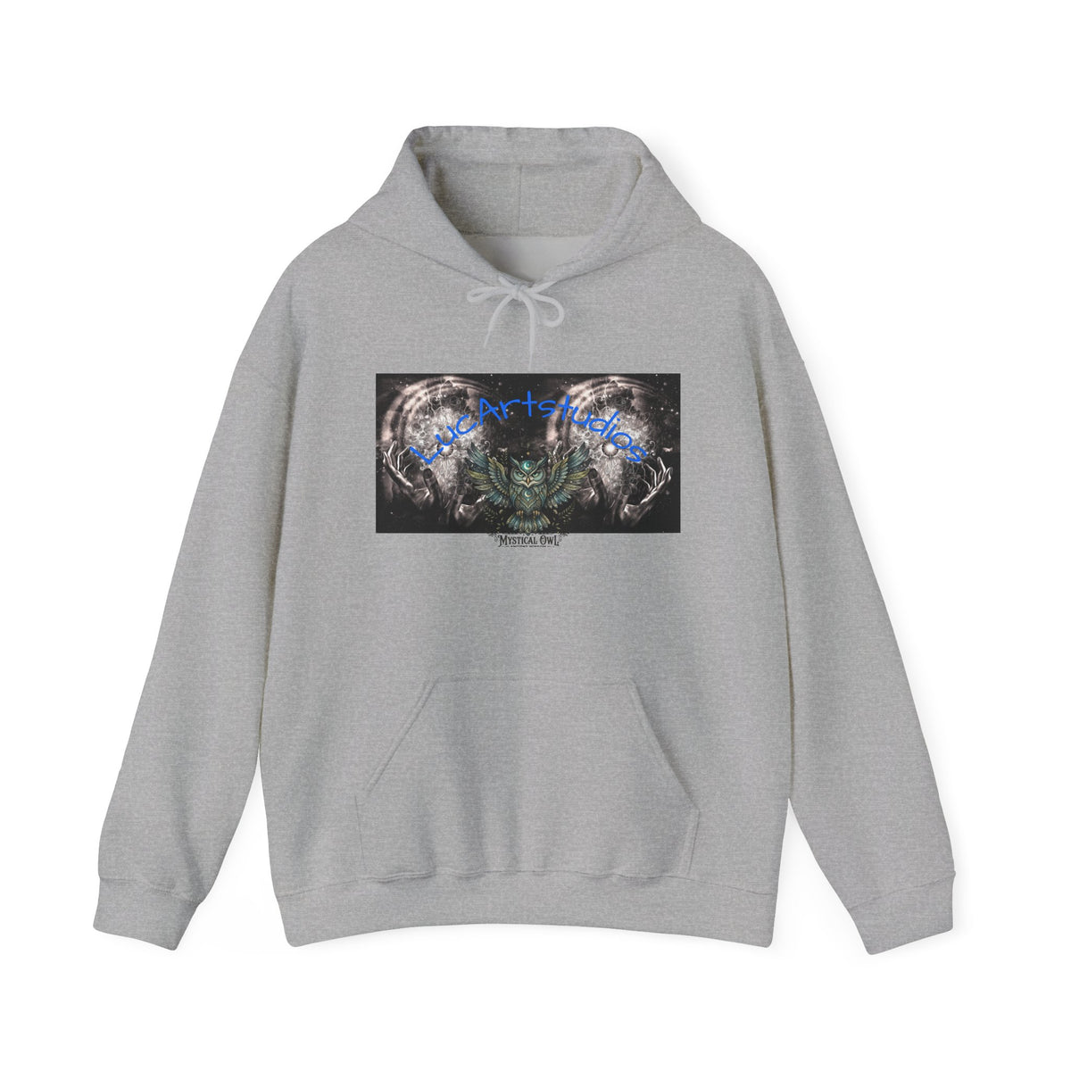 Demon Grunge Hoodie — Neon Script Chest Artwork