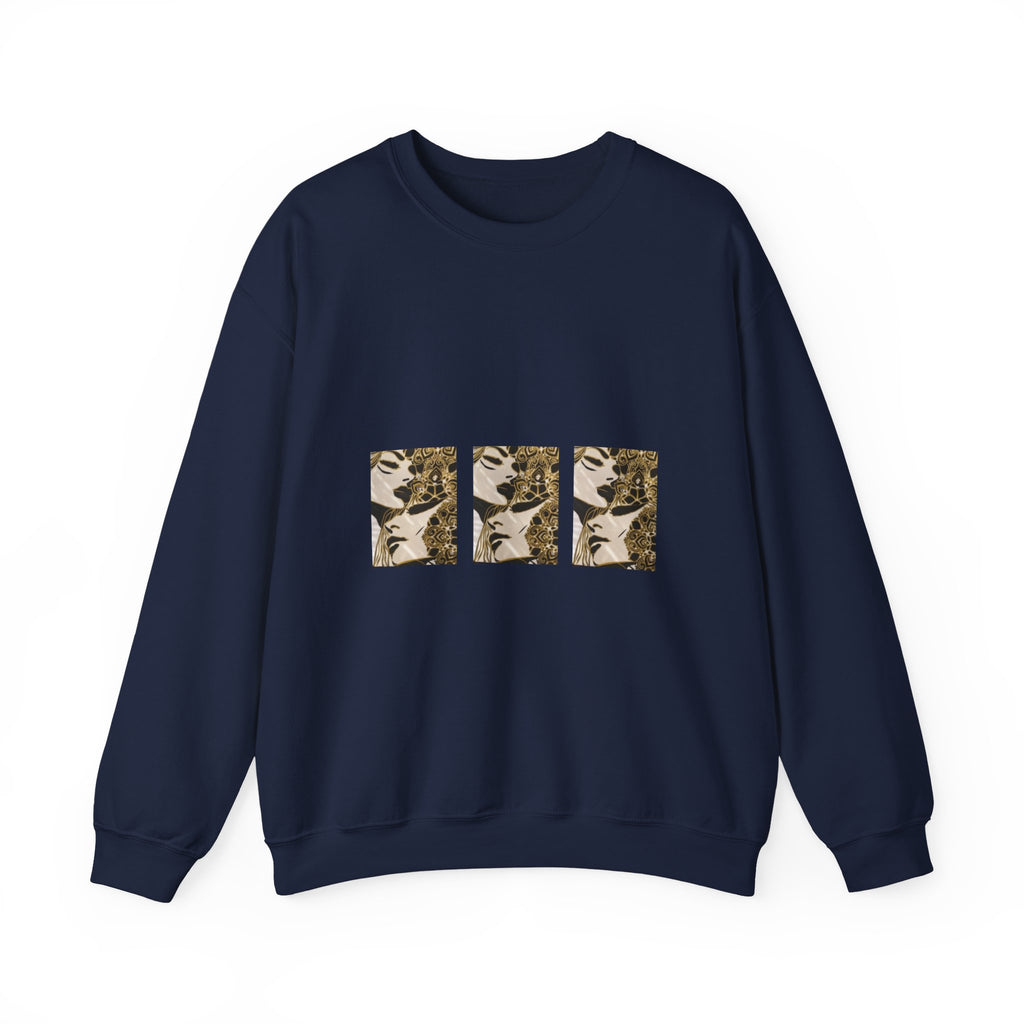 Retro Leopard Triptych Crewneck Sweatshirt