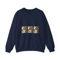 Retro Leopard Triptych Crewneck Sweatshirt