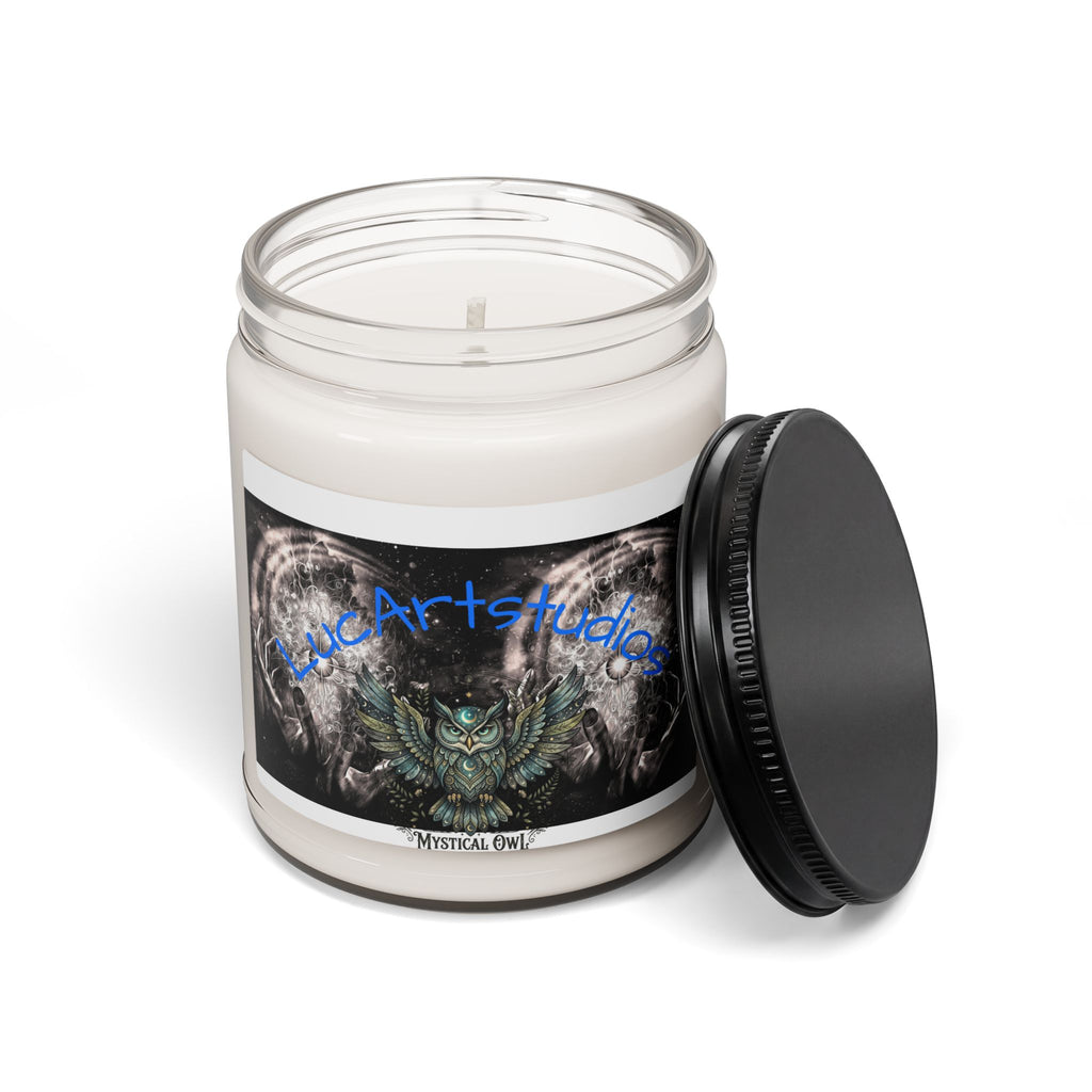 Mystical Owl Scented Soy Candle — 9oz Jar, Mystical Forest Vibe for Relaxation & Gifts