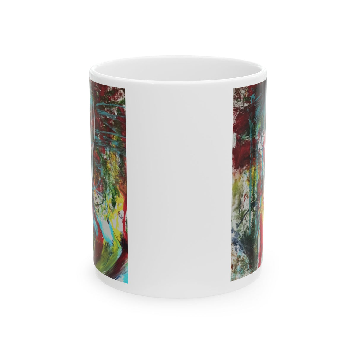 Abstract Color Splash Ceramic Mug (11oz, 15oz)