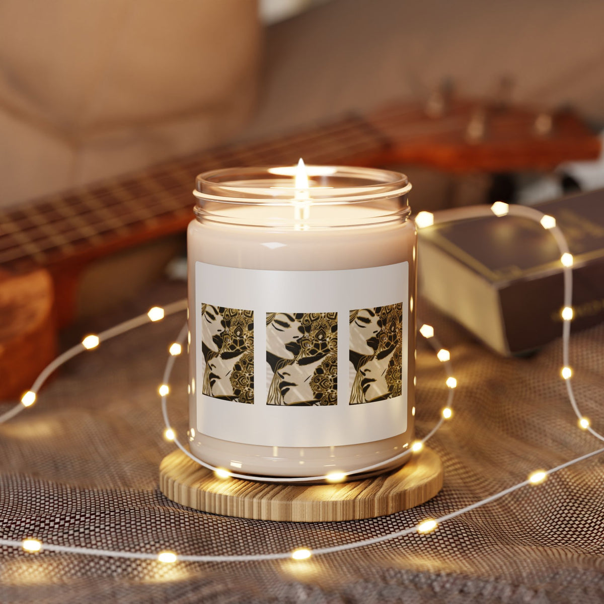 Soy Candle 9oz — Botanical Leopard Print Scented Candle