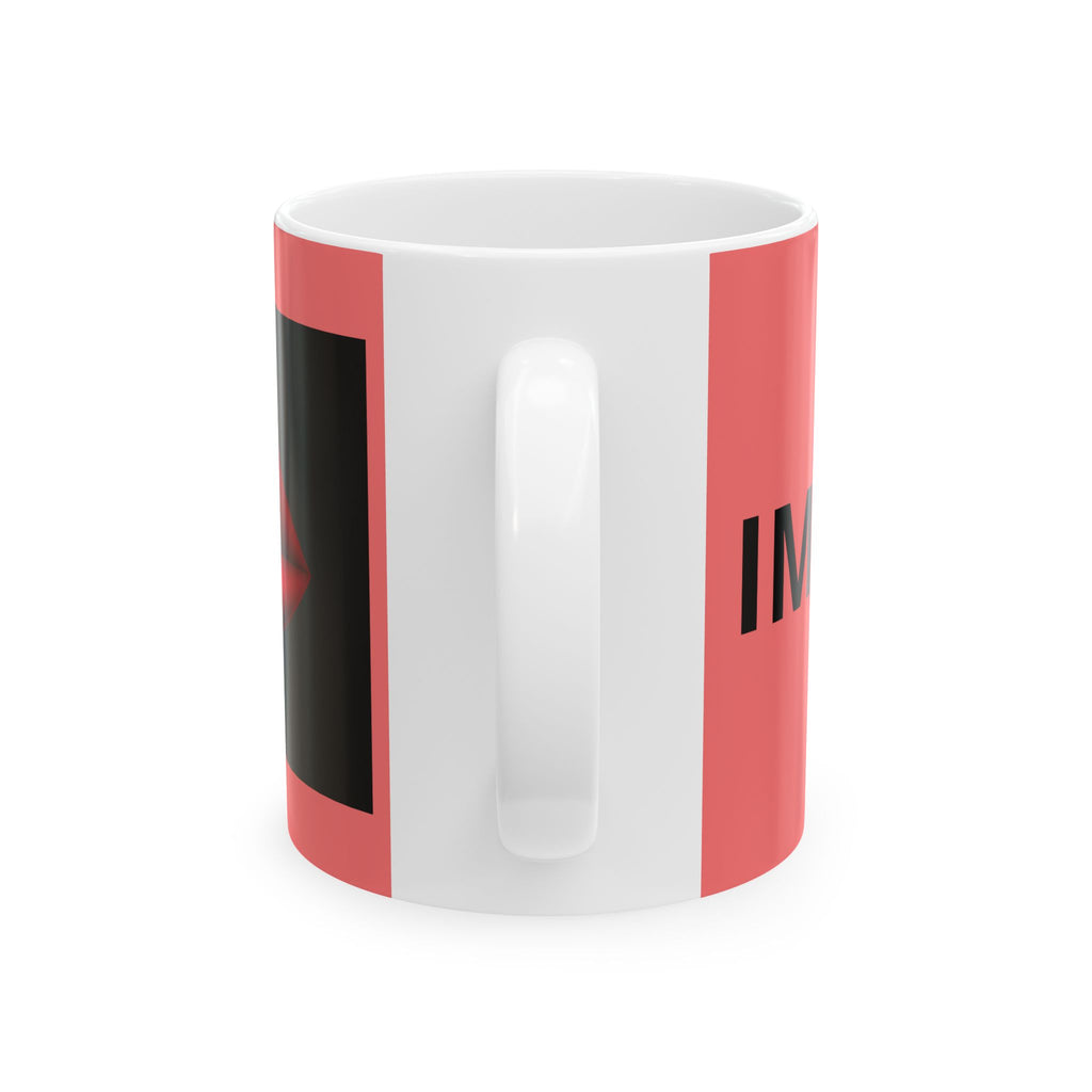 Hot Lips Ceramic Mug — 'I'm Hot!' Pink Coffee Cup (11oz, 15oz)