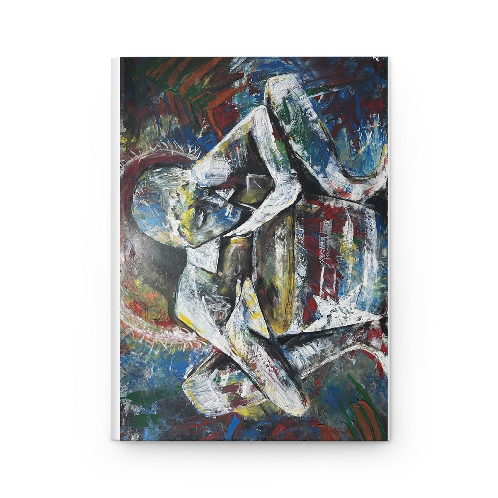 Abstract Contemplation Hardcover Journal — Lined Artistic Notebook