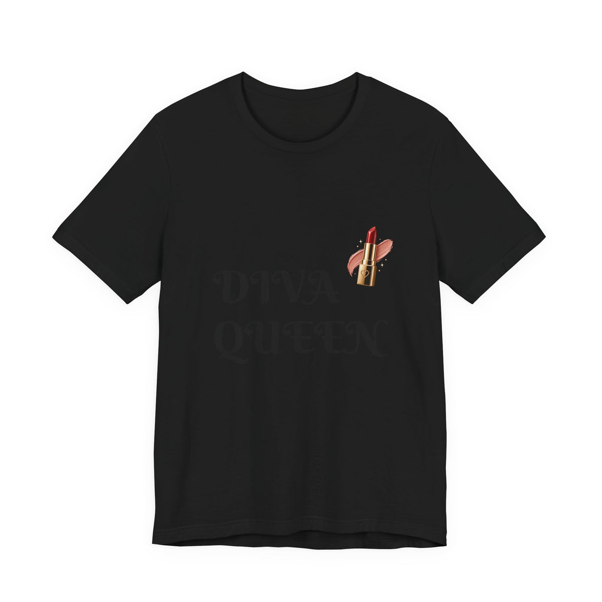 Diva Queen T-Shirt — Lipstick Graphic Tee for Glam Lovers