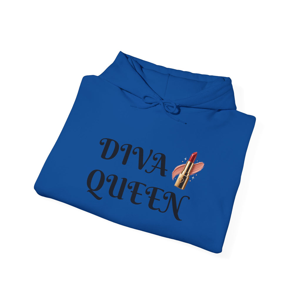 Diva Queen Hoodie – Feminine Lipstick Graphic Hooded Sweatshirt