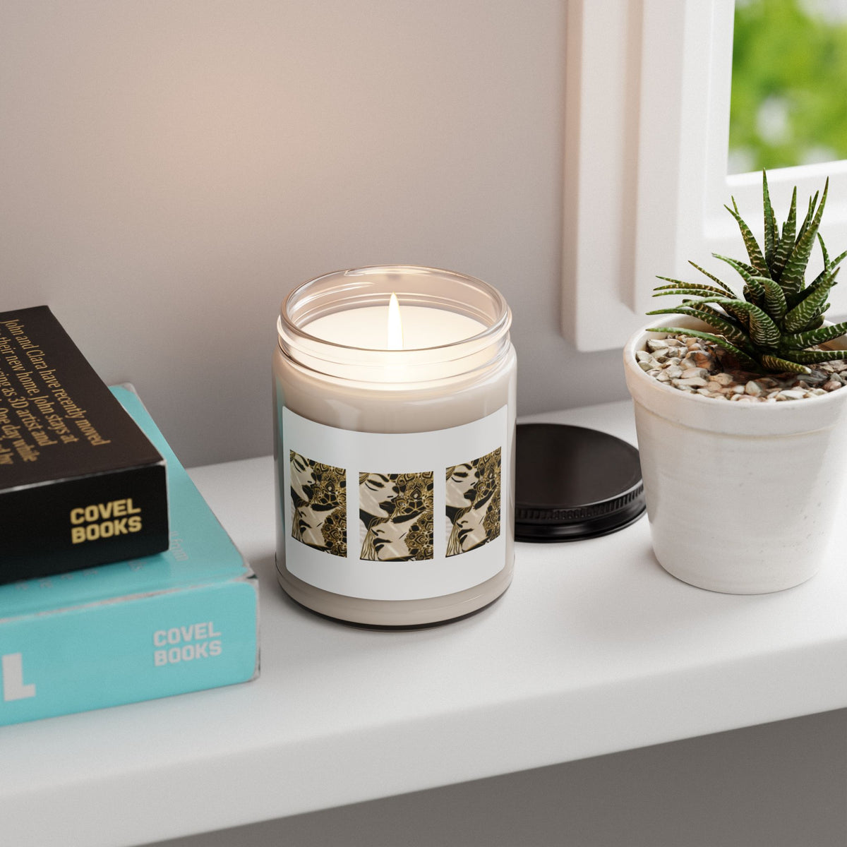 Soy Candle 9oz — Botanical Leopard Print Scented Candle