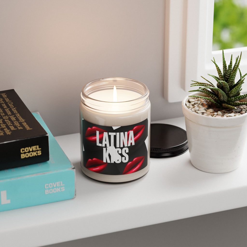 Scented Soy Candle — 'Latina Kiss' 9oz Aromatic Jar