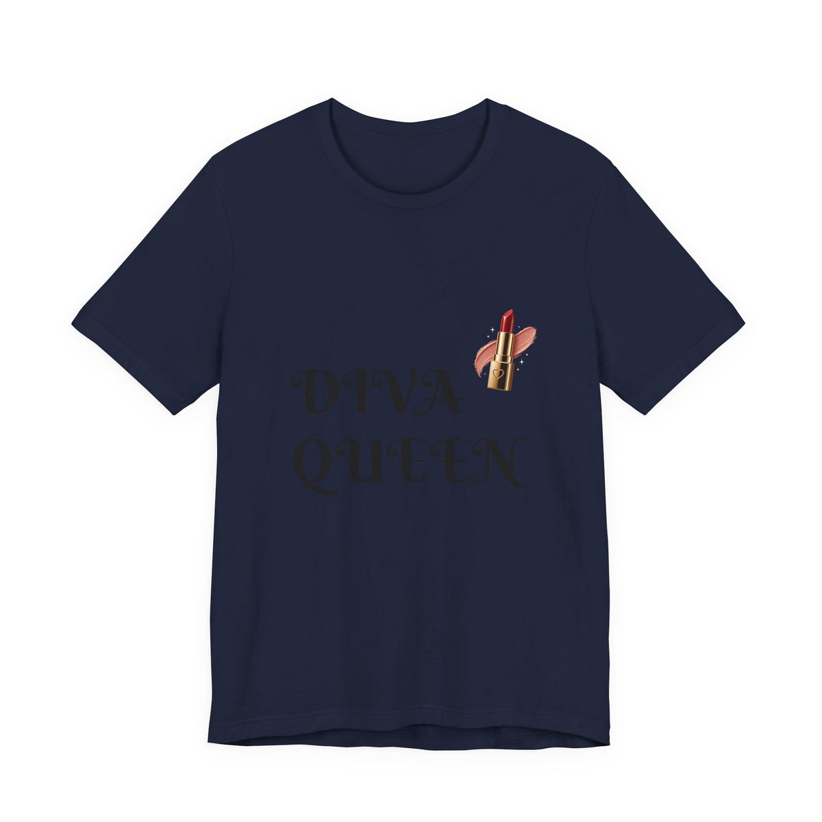 Diva Queen T-Shirt — Lipstick Graphic Tee for Glam Lovers