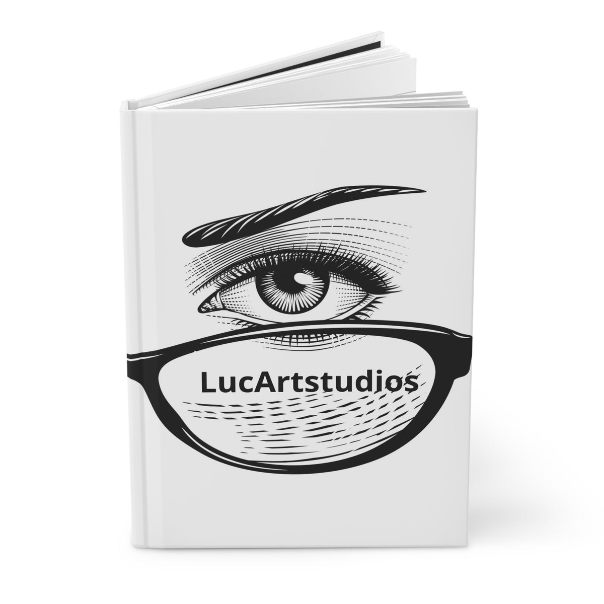 Eye & Glasses Hardcover Journal — LucArtstudios Lined Notebook