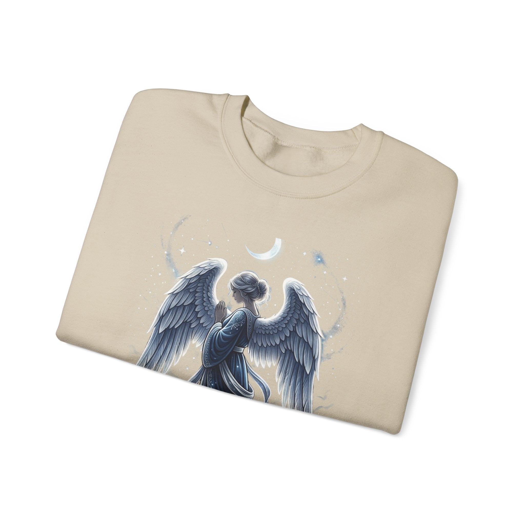 Angel Wings Crewneck Sweatshirt — Moonlit Guardian Graphic