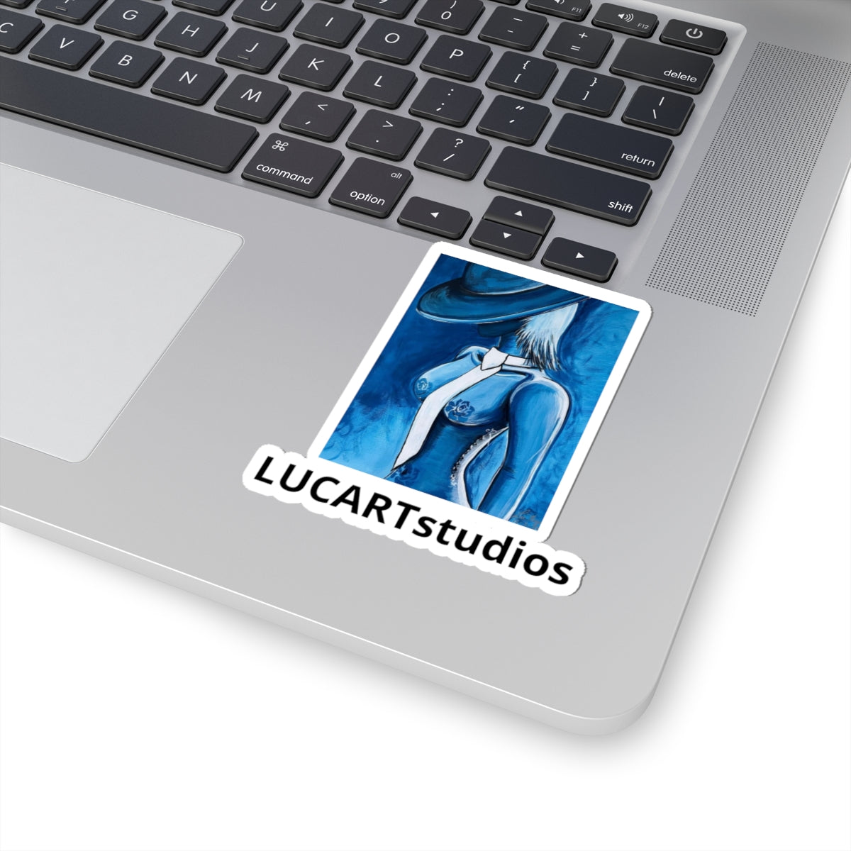 Blue Femme Art Sticker — LucARTstudios Kiss-Cut Decal